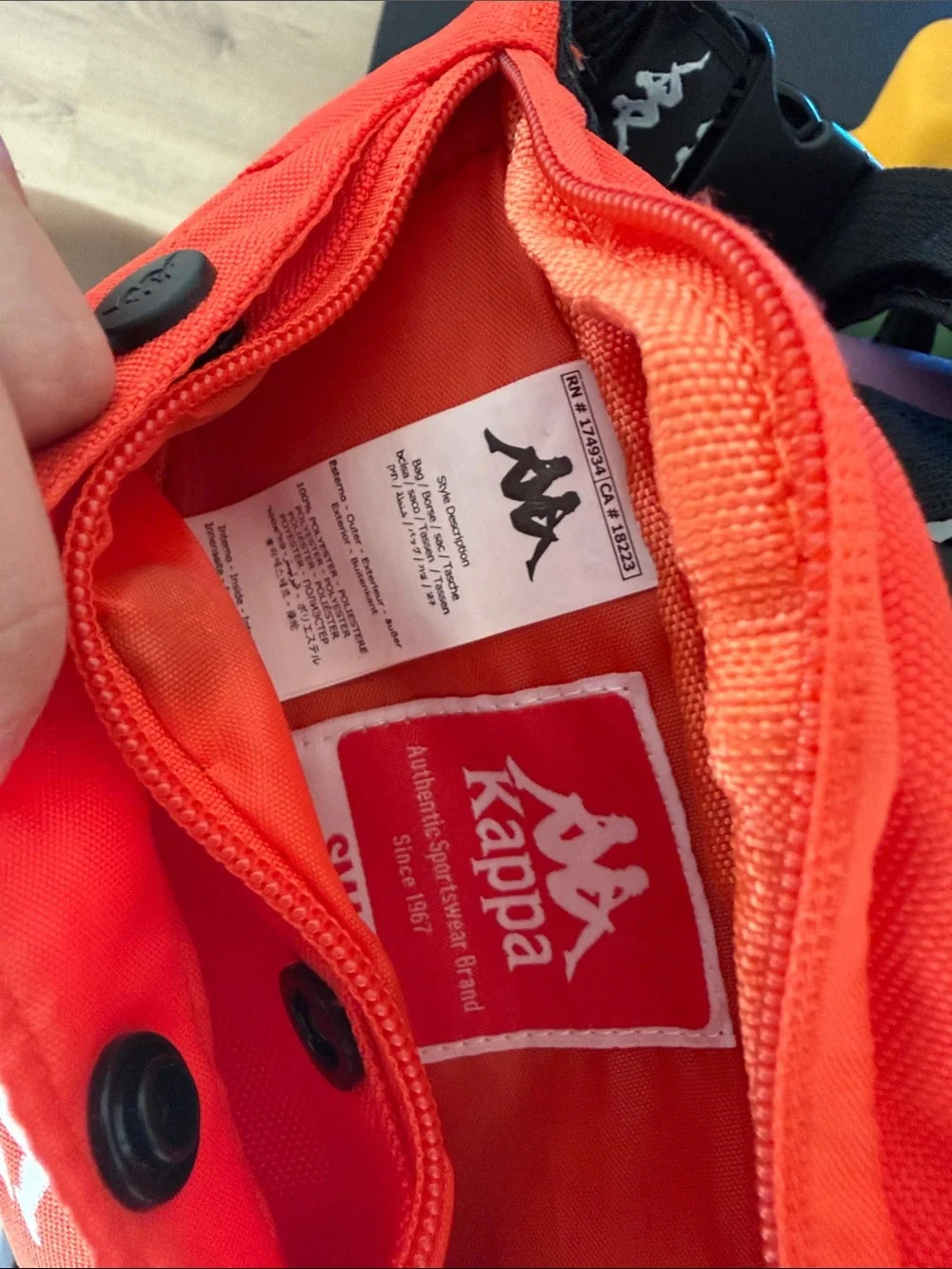 Kappa Kids Red Crossbody Bag with Black Strap Detail
